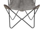 Židlo-křeslo BUTTERFLY šedé látka