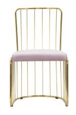 2SET židle BARS růžová samet