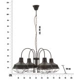 Stropní svítidlo BRONX IV 80 CM