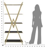 Knihovna PIRAMID 180 CM