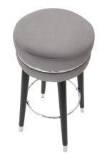 Barová židle PARIS 74 CM šedá/stříbrná