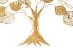 Nástěnná dekorace TREE GOLD 80 CM