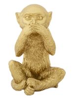 3SET soška MONKEY GOLD 10 CM