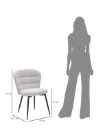 2SET jídelní židle LOSANNA šedá