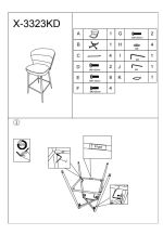 2SET barová židle LOSANNA šedá