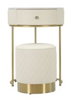 Toaletní stolek SHARON 70 CM bílý/zlatý Toaletní stolek SHARON 70 CM bílý/zlatý