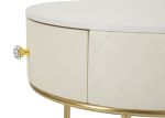 Toaletní stolek SHARON 70 CM bílý/zlatý Toaletní stolek SHARON 70 CM bílý/zlatý