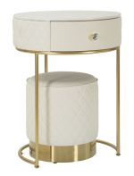 Toaletní stolek SHARON 70 CM bílý/zlatý Toaletní stolek SHARON 70 CM bílý/zlatý