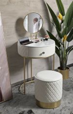 Toaletní stolek SHARON 70 CM bílý/zlatý Toaletní stolek SHARON 70 CM bílý/zlatý