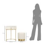 Toaletní stolek SHARON 70 CM bílý/zlatý Toaletní stolek SHARON 70 CM bílý/zlatý