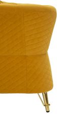 Pohovka EMY 162 CM hořčicová/zlatá Pohovka EMY 162 CM hořčicová/zlatá