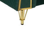 Pohovka EMY 162 CM zelená/zlatá