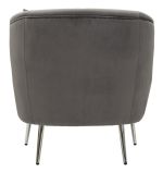 Křeslo SEDITO 78 CM šedo-stříbrné