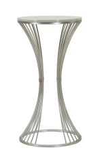 Odkládací stolek FUNNEL 100 CM bílý mramor