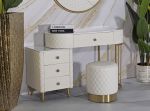 Toaletní stolek SHARON 120 CM krémový/zlatý Toaletní stolek SHARON 120 CM krémový/zlatý