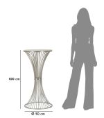 Odkládací stolek FUNNEL 100 CM bílý mramor