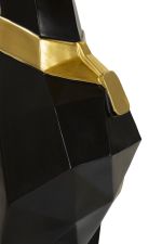 Socha/mísa CANE 91 CM černá/zlatá