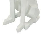 Socha/mísa CANE 74 CM bílá/zlatá