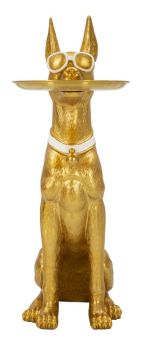 Socha/mísa CANE 74 CM zlatá