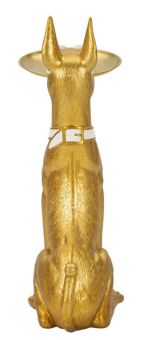 Socha/mísa CANE 74 CM zlatá