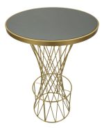 Barový stůl TOWER NEW 103 CM černý/zlatý