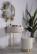 Toaletní stolek SHARON 70 CM krémový/zlatý