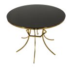 Kulatý jídelní stůl SHANTY 100 CM černý/zlatý