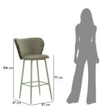 2SET barová židle ALASKA II zelená