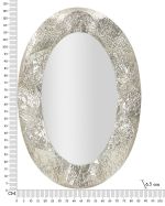 Oválné zrcadlo ARGELUX 128 CM stříbrné Oválné zrcadlo ARGELUX 128 CM stříbrné