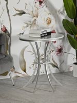 Odkládací stolek ISTANBUL 68 CM bílý mramor