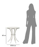 Odkládací stolek ISTANBUL 68 CM bílý mramor