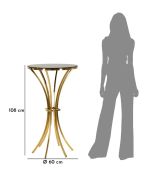 Barový stůl SHANTY 108 CM černý/zlatý