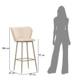 2SET barová židle ALASKA II krémová