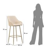 2SET barová židle ALASKA krémová