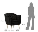 Křeslo BUDAPEST 91 CM černé