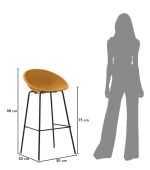 2SET barová židle IBIZA hořčicová