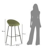2SET barová židle IBIZA zelená