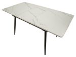 Rozkládací jídelní stůl MATT 120-155x80 CM bílý keramika