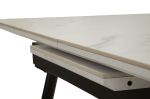 Rozkládací jídelní stůl MATT 120-155x80 CM bílý keramika