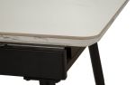 Rozkládací jídelní stůl MATT 120-155x80 CM bílý keramika