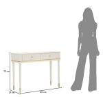 Konzolový stolek CAMILLE 100 CM bílý/zlatý Konzolový stolek CAMILLE 100 CM bílý/zlatý