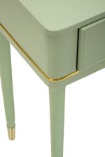 Konzolový stolek CAMILLE 100 CM zelený/zlatý