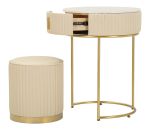 Toaletní stolek POK 70 CM krémový/zlatý Toaletní stolek POK 70 CM krémový/zlatý
