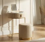 Toaletní stolek POK 70 CM krémový/zlatý Toaletní stolek POK 70 CM krémový/zlatý