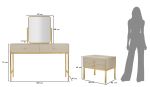 Toaletní stolek LUXURY 120 CM krémový/zlatý