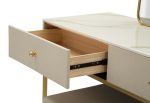 Toaletní stolek LUXURY 120 CM krémový/zlatý