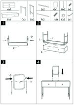 Toaletní stolek LUXURY 120 CM krémový/zlatý