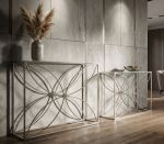 2SET konzolový stolek PARADISE 100/90 CM stříbrný 2SET konzolový stolek PARADISE 100/90 CM stříbrný