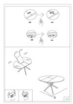 Rozkládací kulatý jídelní stůl MARTIN 100-140 CM bílý keramika