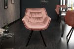 Židlo-křeslo DUTCH COMFORT tmavě růžové samet